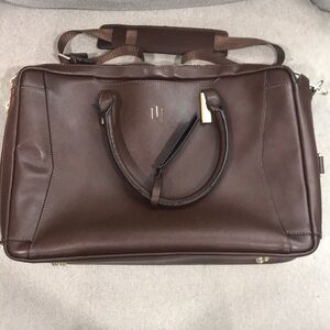 Mansio Japanese laptop briefcase Leather DAMAGED ZIPPER